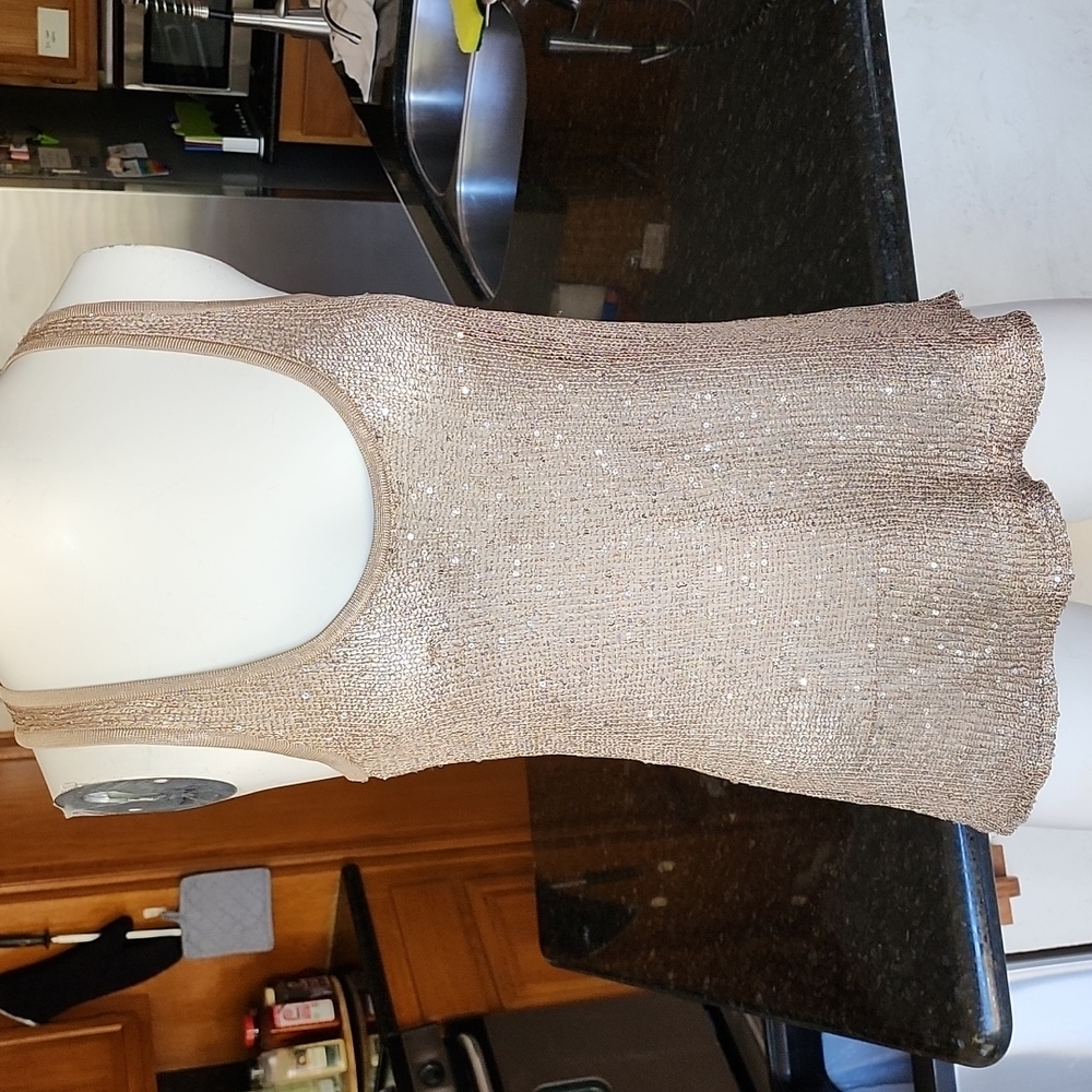 Gold bling Tank top